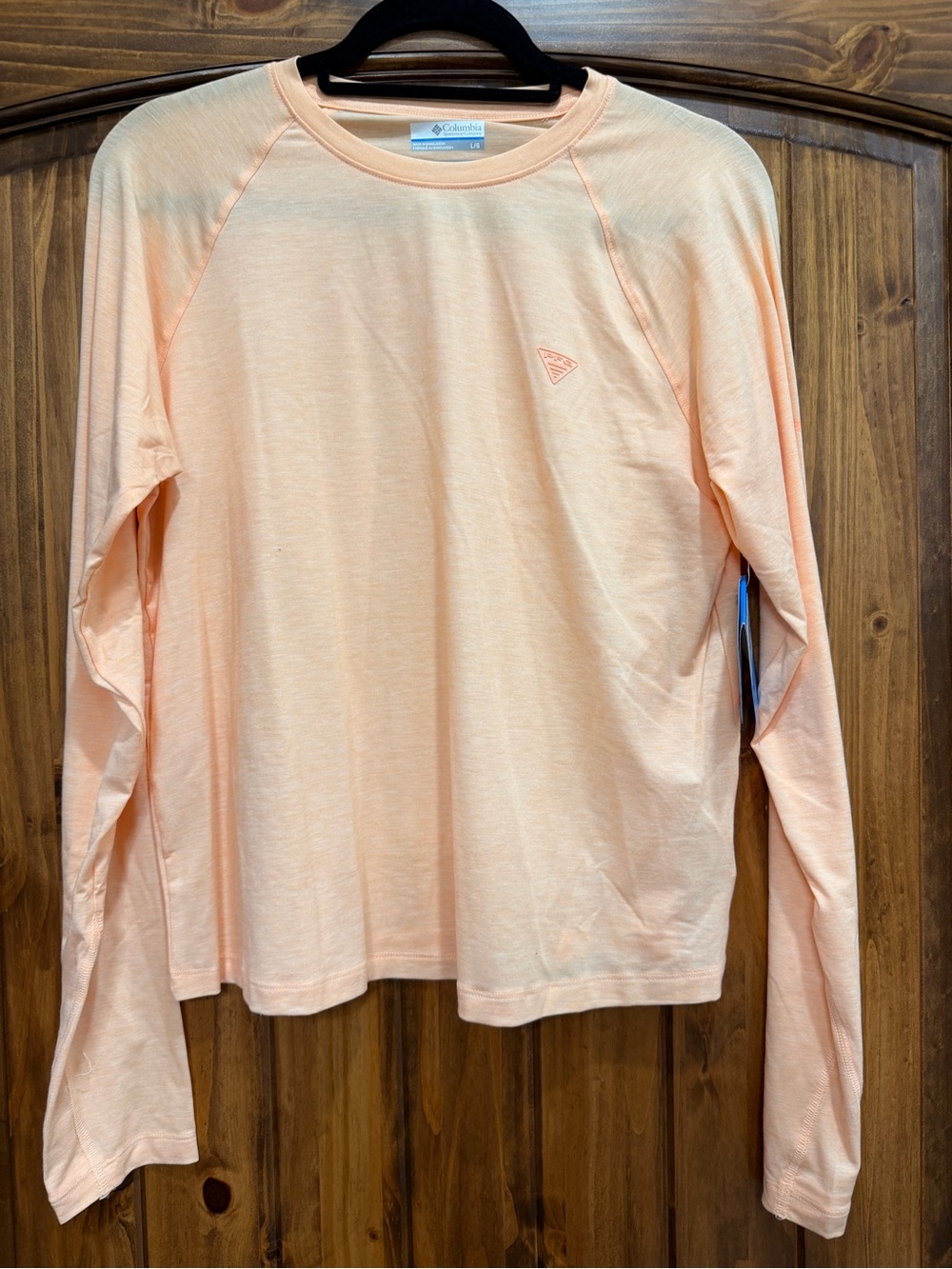 Columbia Women’s Long-Sleeve Light Peach Crew Tee